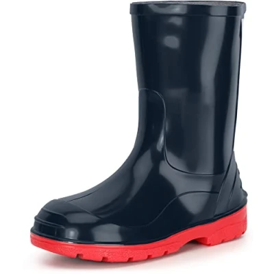 Abbildung von Ladeheid Gummistiefel Kinder federleichte und wasserdichte Eva Thermo Regenstiefel gefüttert KL050 (Dunkelblau, 29 EU)