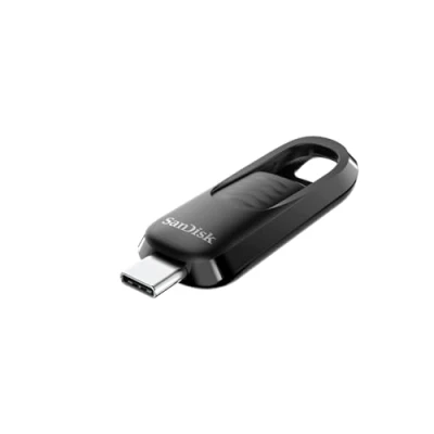 Abbildung von SanDisk Ultra® Slider USB Type C™ Laufwerk 128 GB (USB Flash Laufwerk, einziehbarer Anschluss, 3.2 Gen 1, bis zu 400 MB/s) Schwarz