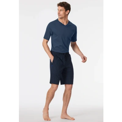 Abbildung von Schiesser Bermuda Nachtwäsche Hose, Herren, Größe: 58, Nachtblau