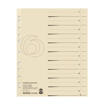 Abbildung von Herlitz 10840205 Trennblatt A4, chamois, Kraftkarton, 100 Stück in Folie eingeschweißt, 1 Packung