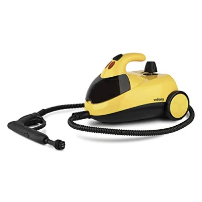 Abbildung von Wëasy NVP15 Hochdruck Dampfreiniger / 1,5 L Wassertank/mit Zubehörpaket 4 bar 1500 W/gelb/schwarz