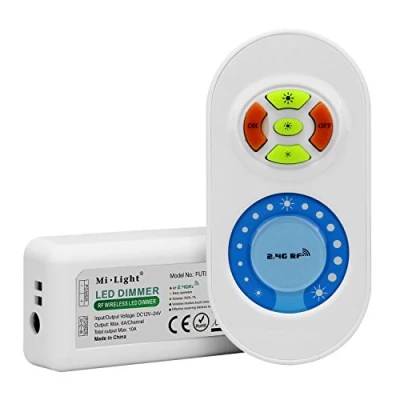 Abbildung von LIGHTEU®, 2,4 G Fernbedienung und LED Streifen Controller Set für einfarbige Streifen, Dimmer, Milight Miboxer Fut021