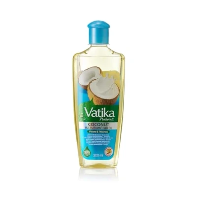 Abbildung von Vatika Naturals Multivitamin Haaröl mit Kokos, Henna, Amla &amp; Zitrone, 200 ml Stärkt die Haarwurzeln und schützt natürliche Farbe, ideal für gesundes Haarwachstum Glanz