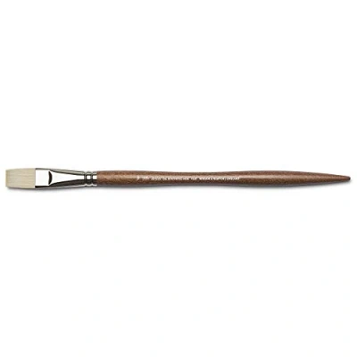 Abbildung von Winsor &amp; Newton 5010410 synthetischer Künstler Ölpinsel mit hoher Elastizität Lebensdauer, ergonomischer Stiel für Ölfarben und Alkydfarben Flachpinsel Nr. 10