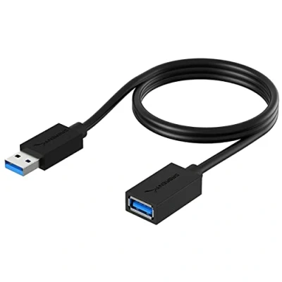 Abbildung von SABRENT USB Verlängerung 3.2x1 Kabel 90cm, A Stecker auf Buchse, Verlängerungskabel 5Gbps Superschnelle für Stick, Tastatur, Drucker, Scanner, PS4, PS5, Hub, externe Festplatte (CB 3030)