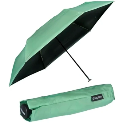 Abbildung von Doppler Zero extrem Leichter Mini Damen Taschenschirm UV Schutz Ultra Sun Malachite Green Black