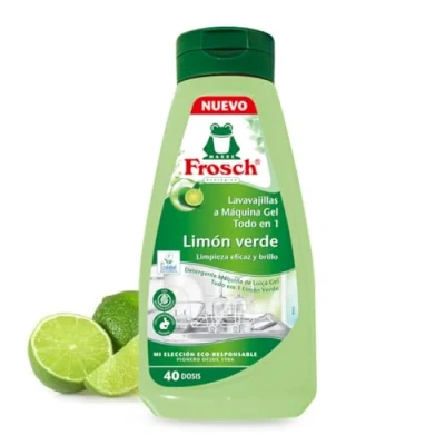 Abbildung von Frosch Gel für die Maschine, alles in 1 mit grüner Zitrone, Reinigung und Glanz, ohne Mikroplastik tierische Bestandteile, 40 Dosen 650 ml