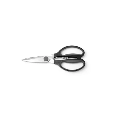 Abbildung von HENDI Küchenschere 22,5 cm integrierter Flaschenöffner Softgrip Griff Kunststoff Edelstahl Klinge