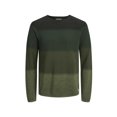 Abbildung von Jack &amp; Jones Jjehill CREW NECK NOOS Strickpullover, Herren, Größe: Medium, Kombu green