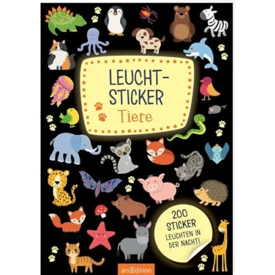 Abbildung von Leucht Sticker Tiere: 200 leuchten in der Nacht! Stickerheft mit nachtleuchtendem Spezialeffekt
