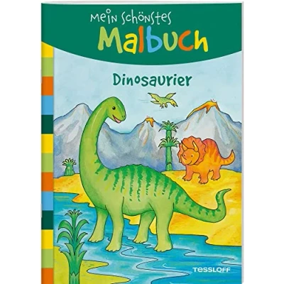 Abbildung von Mein schönstes Malbuch. Dinosaurier / T Rex, Diplodocus, Stegosaurus u.v.m.zum Ausmalen Malheft für Mädchen und Jungen ab 5 Jahren: Malen Kinder Jahren (Malbücher blöcke)
