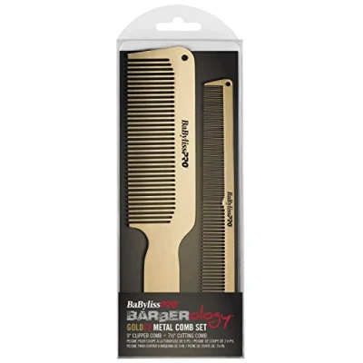 Abbildung von BaBylissPRO FX Metallkamm Set BCOMBSET2G Gold für Unisex 2 teiliger Kamm