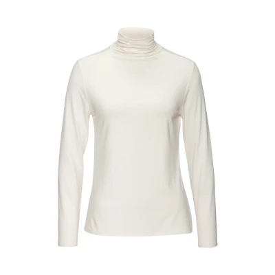 Abbildung von Lascana Stehkragen Langarmshirt, Damen, Größe: 32/34, Creme