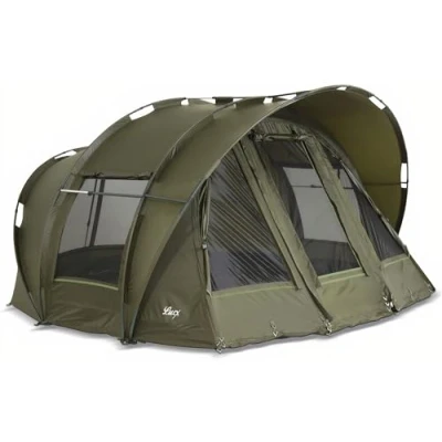 Abbildung von Lucx® Leopard Bivvy Angelzelt 2 bis 3 Personen Karpfenzelt Mann Anglerzelt Carp Dome Fishing Tent 10.000mm