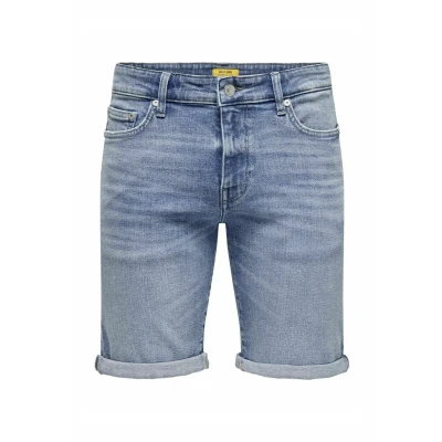 Abbildung von ONLY &amp; SONS Herren Jeans Shorts ONSPly Denim Bermuda mit Aufschlag 22028772 Medium Blue S