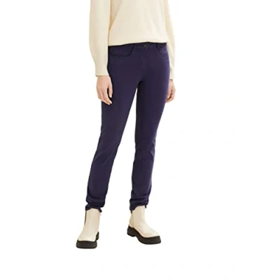 Abbildung von TOM TAILOR Damen 1021692 Alexa Slim Hose, 11331 Atlantic Ocean Blue, 32W / 32L