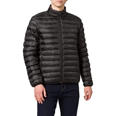 Abbildung von Tommy Hilfiger Packable Circular Jacket Übergangsjacke, Herren, Größe: 3XL, Black