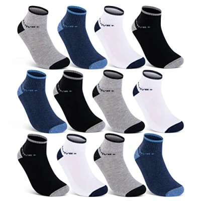 Abbildung von Sneaker Socken Herren Quarter Sportsocken Damen Gepolstert Frotteesohle Atmungsaktiv Baumwolle 16210 (39 42 12 Paar)