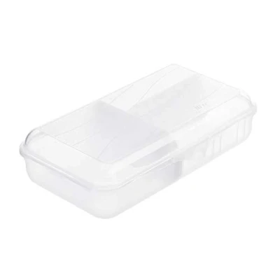 Abbildung von Rotho Fun Vesperdose 1.7l mit herausnehmbarer Trennwand, Kunststoff (PP) BPA frei, transparent, L/1.7l (24.5 x 14.5 6.5 cm)