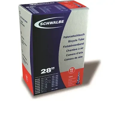 Abbildung von Schwalbe Unisex Erwachsene Fahrradschlauch SV17 28/47 622/635 EK 40 mm Schlauch, schwarz, 28