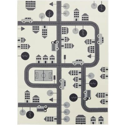 Abbildung von HANSE Home Teppich »Town«, rechteckig, 0,9 mm Höhe, Kurzflor, Kinderteppich, Spielteppich, Straßen Design, Kinderzimmer