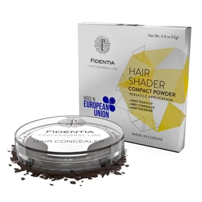 Abbildung von Fidentia Hair Shader 12g Made in EU Haar Concealer zur Haarverdichtung &amp; Ansatzkaschierung Dunkelbraun