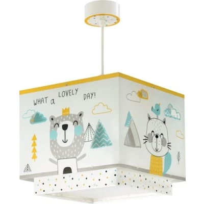 Abbildung von Dalber kinderlampe Pendelleuchte Hängelampe Hello Little Tiere Bären, 24 x 21 cm