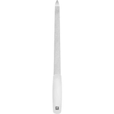 Abbildung von ZWILLING Nagelfeile (Saphirbeschichtung, Polierte Feilenspitze, Ergonomische Form, Grob und feinkörnige Feilenflächen), Weiß, 180 mm