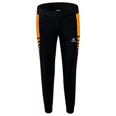 Abbildung von Erima Damen Six Wings funktionelle Trainingshose, schwarz/new orange, 34