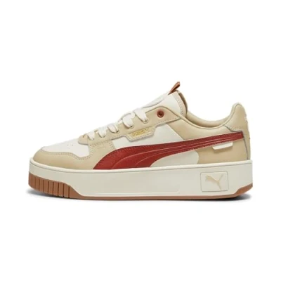 Abbildung von PUMA Damen Carina Street Lux Sneaker, Alpine Snow Mars Red Toasted Almond, 38.5 EU