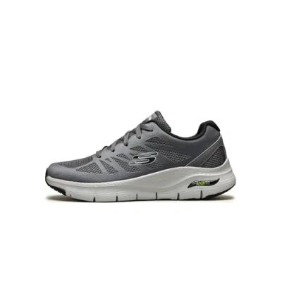 Abbildung von Skechers Herren Arch Fit Charge Back Sneaker, Charcoal Textile/Synthetic/Black Trim, 43 EU
