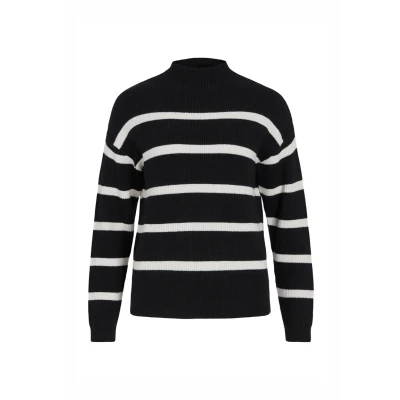 Abbildung von VILA Viril Mockneck L/S TOP 2 NOOS Strickpullover, Damen, Größe: XS, Black