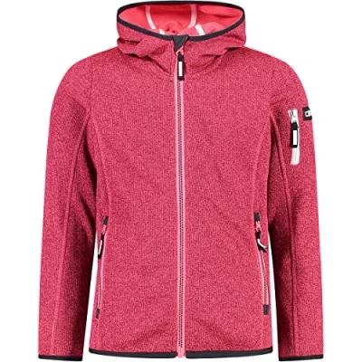 Abbildung von CMP, Knit Tech mélange fleece jacket with hood, PURPLE FLUO TITANIO, 92