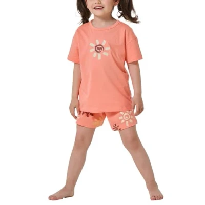Abbildung von Schiesser Natural LOVE Set Nachtwäsche für Kinder, Größe: 116, Apricot