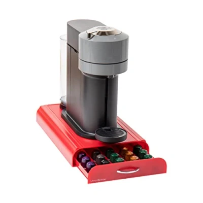 Abbildung von Mind Reader &#039;Anchor&#039; für 50 Nespresso Kapseln, Red Kaffee Pod Storage Schublade