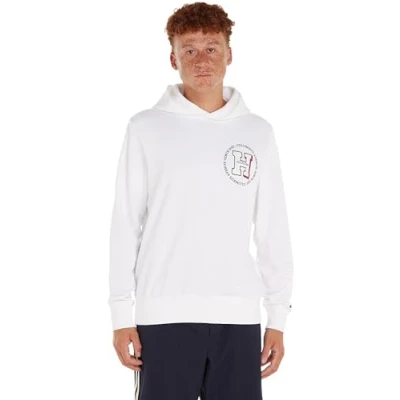 Abbildung von Tommy Hilfiger Roundel Hoody Kapuzenpullover, Herren, Größe: XL, White