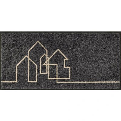 Abbildung von wash+dry Fußmatte, Linestreet 35x75cm, innen und außen, waschbar, Grau