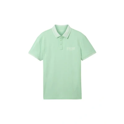 Abbildung von TOM Tailor MIT LOGO Print Poloshirt, Herren, Größe: XL, Paradise mint
