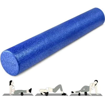 Abbildung von Yes4All Hochdichte Schaumstoffrolle EPP 30/45/60/90 CM Foam Roller, Faszienrolle für Rücken, Beine, Muskelrolle, Yoga Regeneration, Dehnung &amp; Fitness Rolle zur Selbstmassage