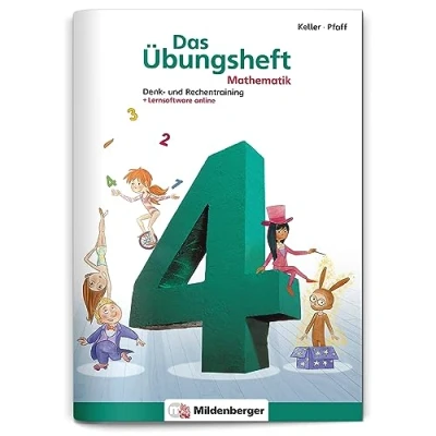 Abbildung von Das Übungsheft Mathematik 4: Denk und Rechentraining Lernheft für 4. Klasse Mathe, Rechenübungen die Grundschule, inkl. Lösungsheft Sticker