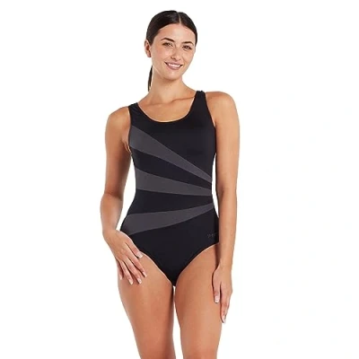 Abbildung von Zoggs Damen Sandon Scoopback Ecolast Einteiliger Badeanzug, Schwarz, 36 EU