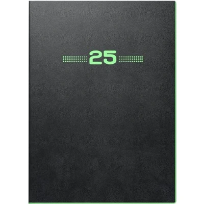 Abbildung von BRUNNEN Buchkalender Modell 796 (2025) „Neon“, 2 Seiten = 1 Woche, A5, 128 Seiten, PU Einband, flexibel, schwarz