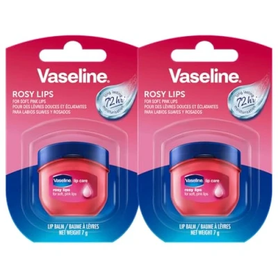 Abbildung von Vaseline Lip Therapy Rosy Nährender Lippenbalsam für optimale Feuchtigkeitsversorgung Doppelpack (Rosy (2 Stück)