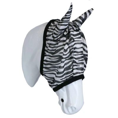 Abbildung von Premiere Fliegenmaske Zebramuster mit Ohren Pony