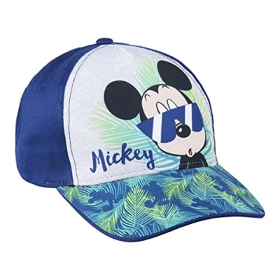 Abbildung von Cap für Kinder Mickey Mouse Blau Geeignet von 2 bis 8 Jahren Aus Baumwolle und Polyester mit Verstellbarem Klettverschluss Original Produkt in Spanien Designed