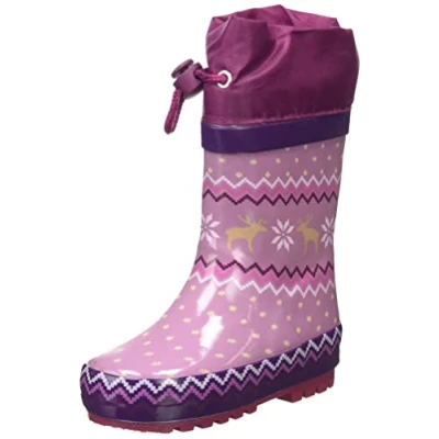 Abbildung von Playshoes Jungen Unisex Kinder Gummistiefel gefüttert Regenstiefel, lila Norweger, 21 EU
