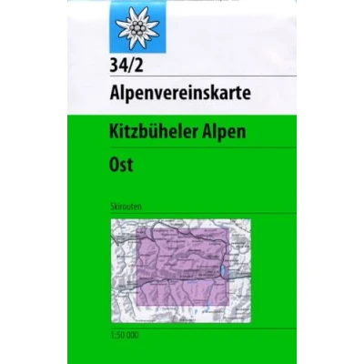 Abbildung von Kitzbüheler Alpen, Ost: Topographische Karte 1:50.000 mit Skirouten (Alpenvereinskarten)