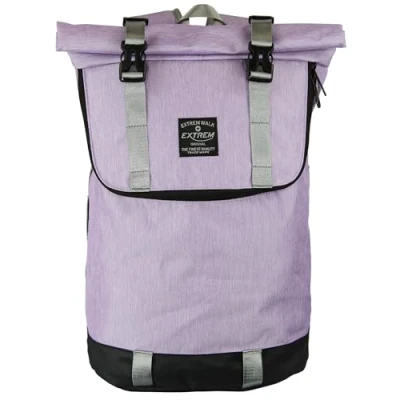 Abbildung von BAG STREET Großer Damen Roll Top Rucksack Daypack mit Tablet Fach gepolstert, ca. 18 Liter Flieder