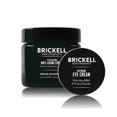 Abbildung von Brickell Men&#039;s Ultimate Anti Aging Routine Nachtcreme &amp; Augencreme gegen Falten und Augenringe Creme Tränensäcke geschwollene Augen Natürlich organisch Unparfümiert