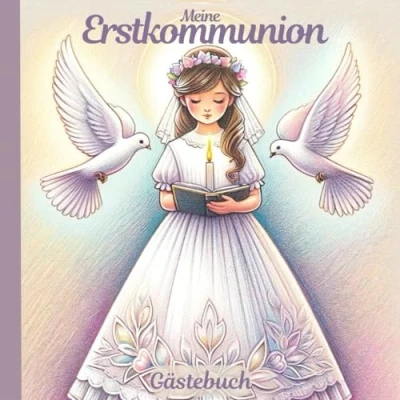 Abbildung von Meine Erstkommunion Gästebuch Für Mädchen: Erinnerungsalbum, Gäste zum Ausfüllen. Glückwünsche, Fotos &amp; Erinnerungen und Andenken, Deko ... an einen ganz besonderen Tag